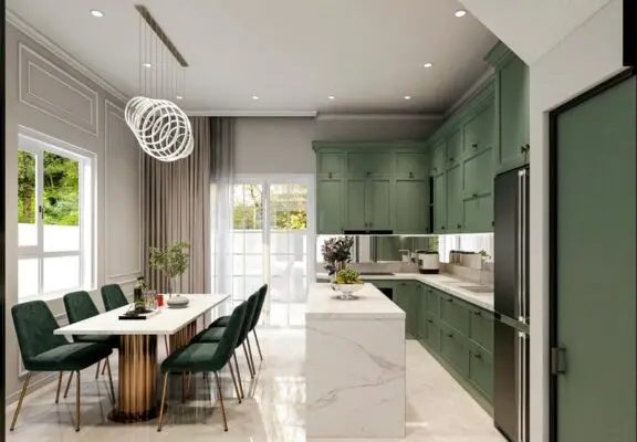 phòng bếp nhà ống 5m